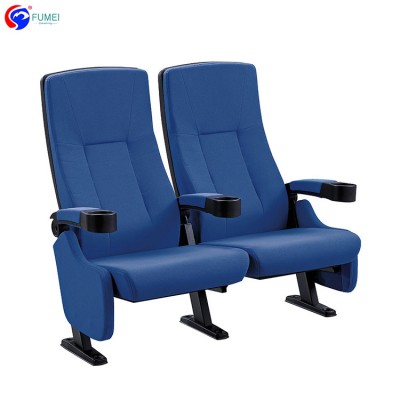 Latest popular folding high back cinema chair theater seat armrests